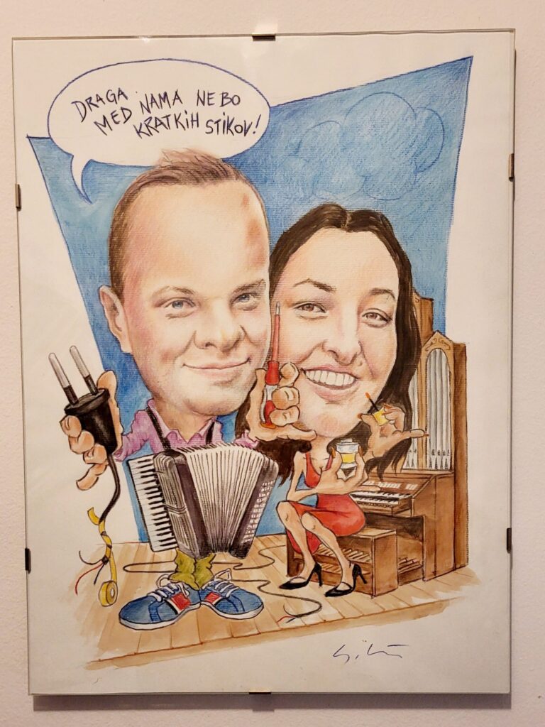 karikatura para mladoporočencev