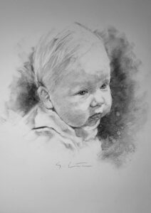 nežen portret majhnega otroka po naročilu