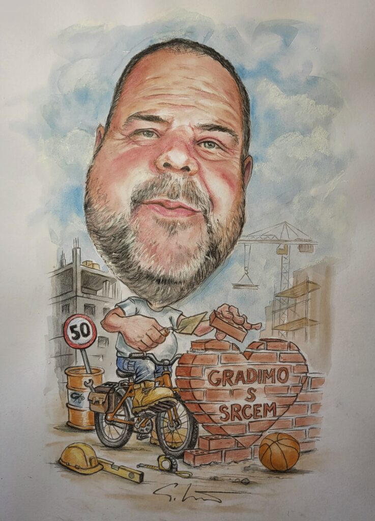 karikatura gradbenika